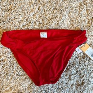 NWT Kona Sol Red Bikini Swim Bottoms